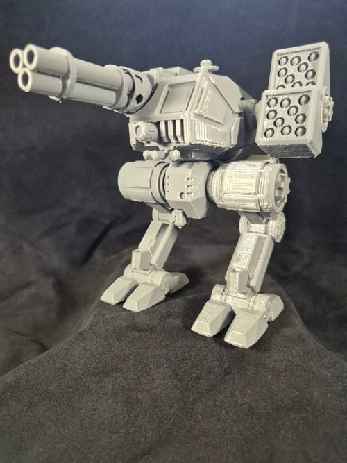 Custom 3D printed BattleMech model - angled hero shot showing detail and scale